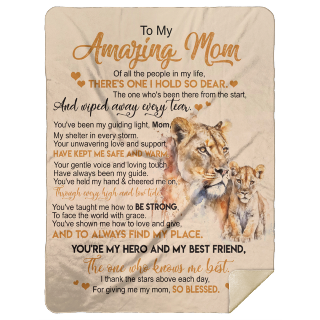 Great Gift For Mom, MSHL Premium Mink Like Sherpa Blanket 60x80